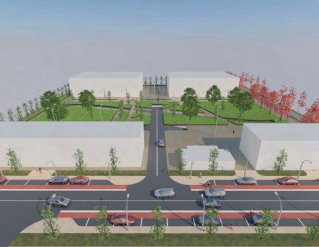 Vista del parco di progetto