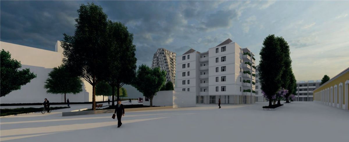 Vista dell'edificio residenziale